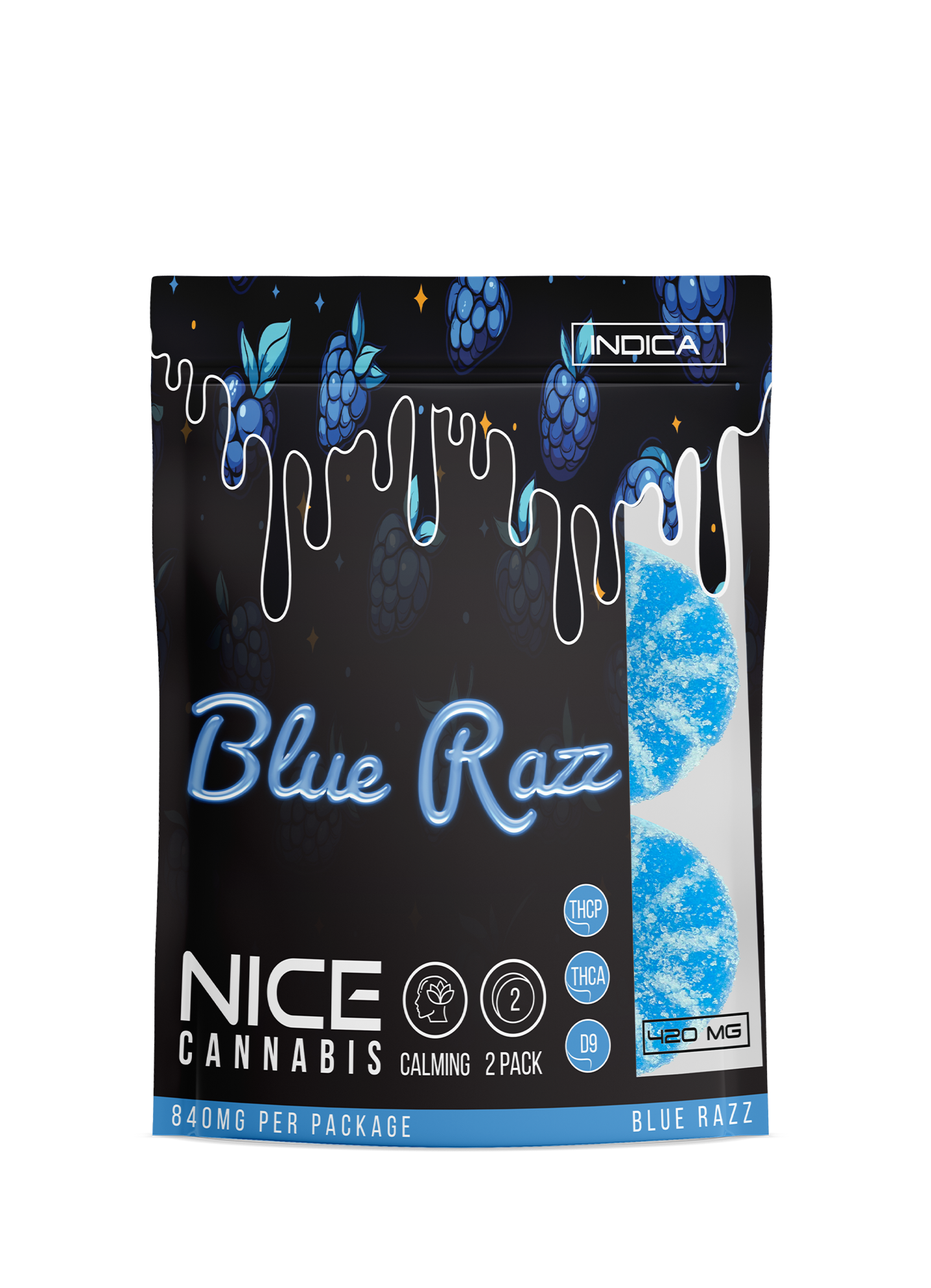 THCV, 2-Pack gummy, 420mg, Blue Razz