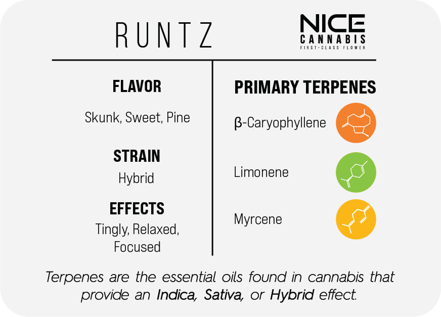 3.5g Indoor THCA Flower - Hyrbid - Runtz
