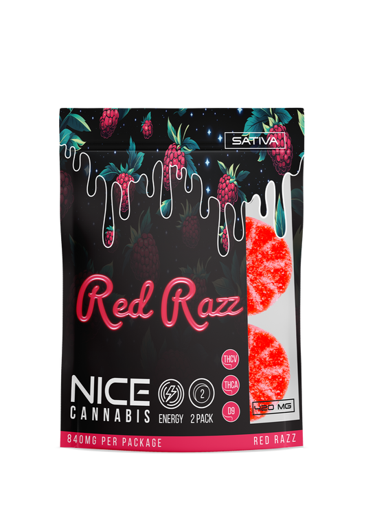 THCV, 2-Pack gummy, 420mg, Red Razz